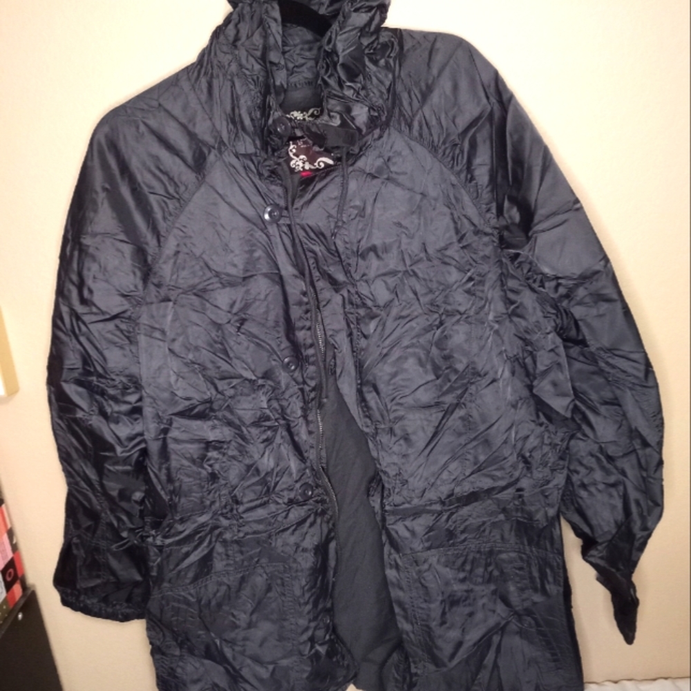 Old Navy Double Layered Rain Coat with Cinch Waist